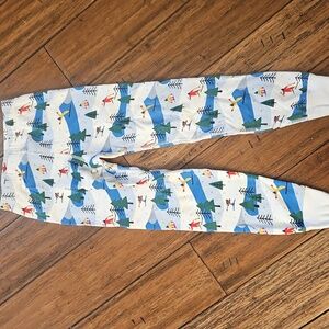 Hanna Andersson Winter Ski Print Pajama Pants Size 6-7‎